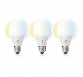 Nedis - 3x Slimme Bulb lamp E27 - LED-lamp - type LRW30E27